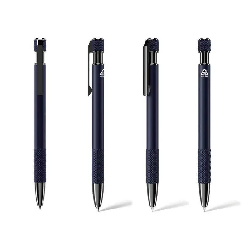 PILA - Recycled Aluminium Ballpoint Pen - Navy Blue (5).webp