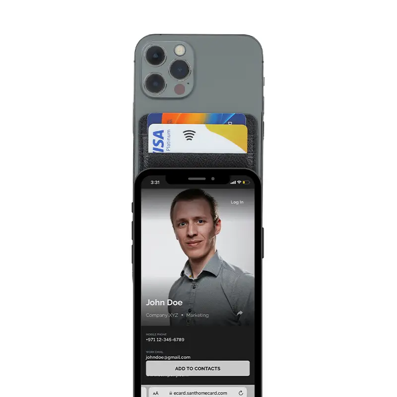 ROMA - Santhome Phone Card Holder with NFC - Black (3).webp