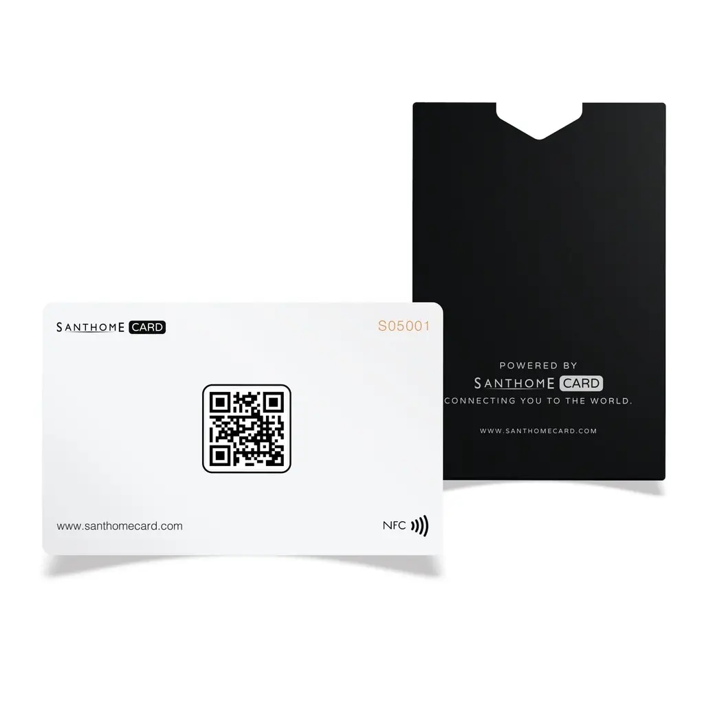 FINIQ - SANTHOME NFC card with Sleeve - White.webp