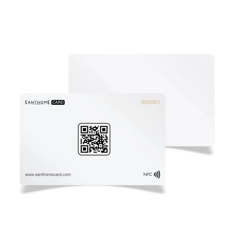 Santhome Card - Digital Business NFC Card - White.webp