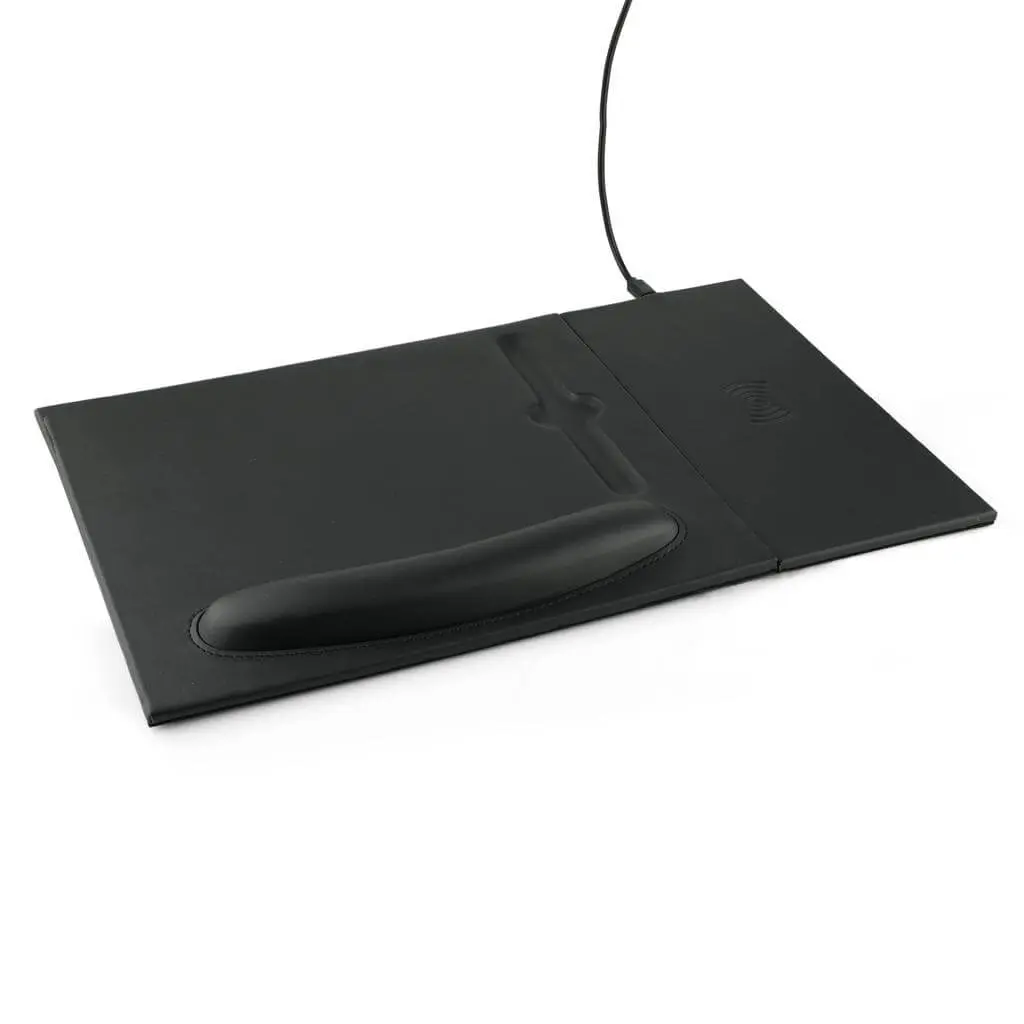 DOBERAN - @memorii 10W Wireless Charger PU Mouse Pad - Black.webp
