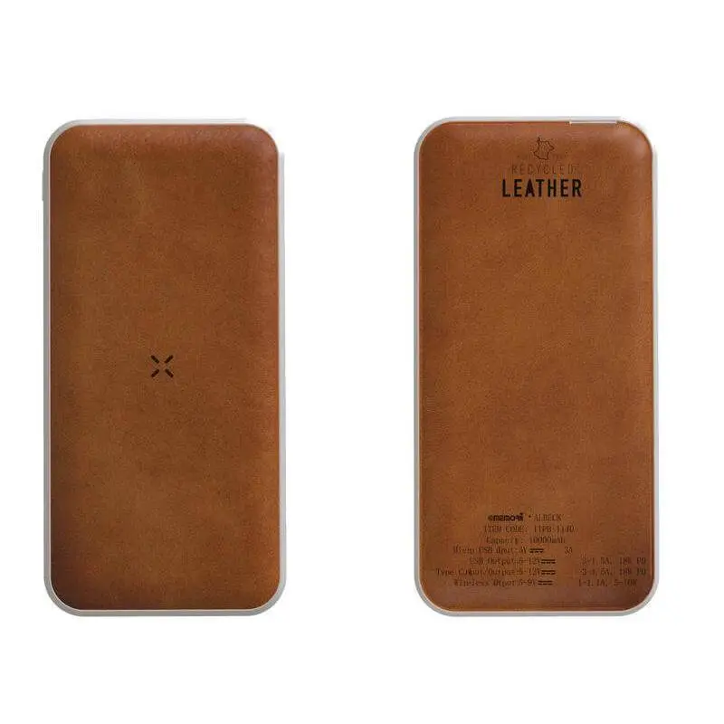 ALBECK - Recycled Leather 10000mAh PD Powerbank - White-Tan (3).webp
