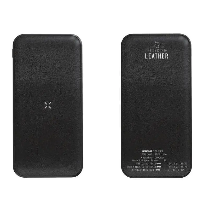ALBECK - Recycled Leather 10000mAh PD Powerbank - Black-Black (2).webp