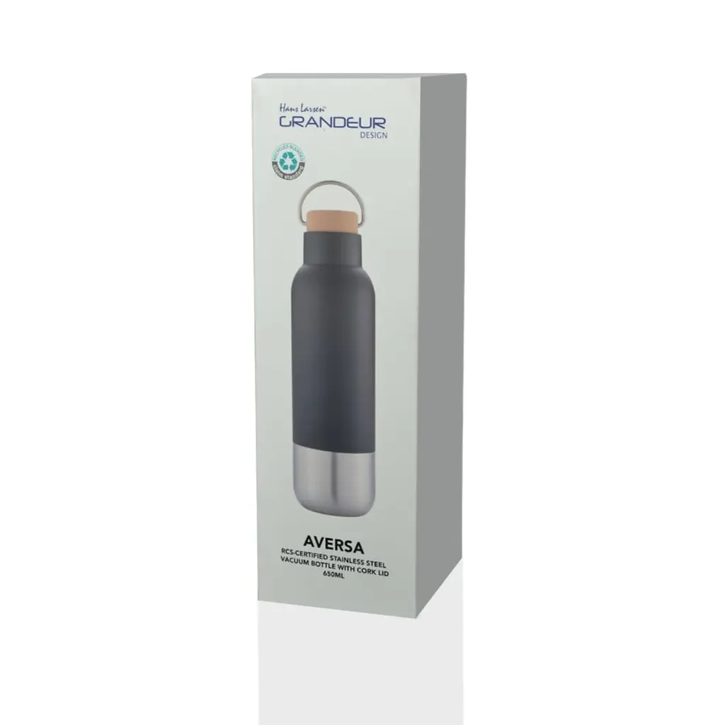 AVERSA - Hans Larsen RCS Recycled Stainless Steel Insulated Water Bottle - Black.webp