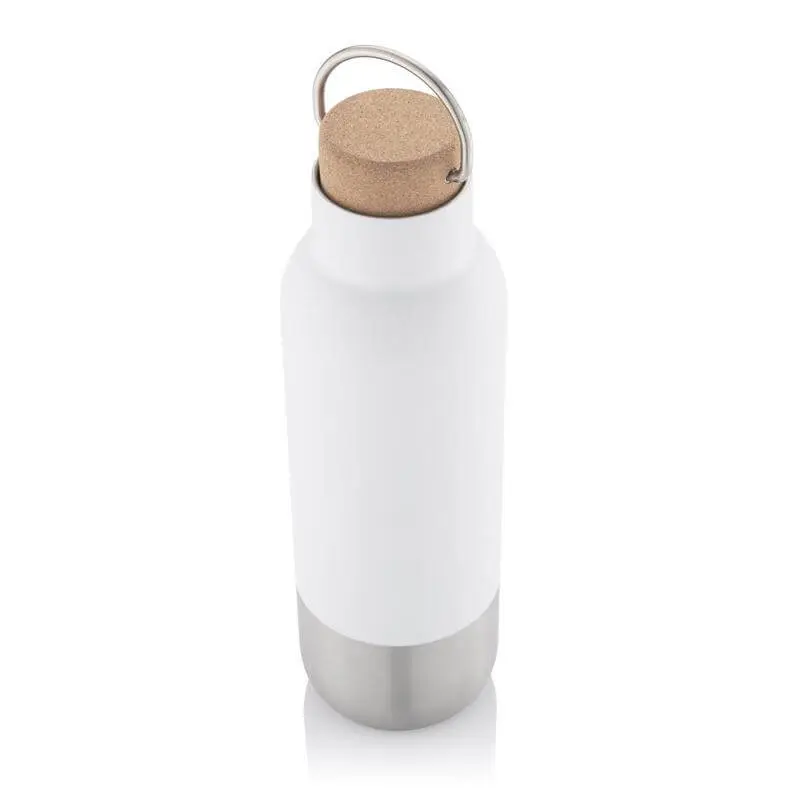 AVERSA - Hans Larsen Double Wall Vacuum Stainless Steel Bottle with Cork Lid - White.webp