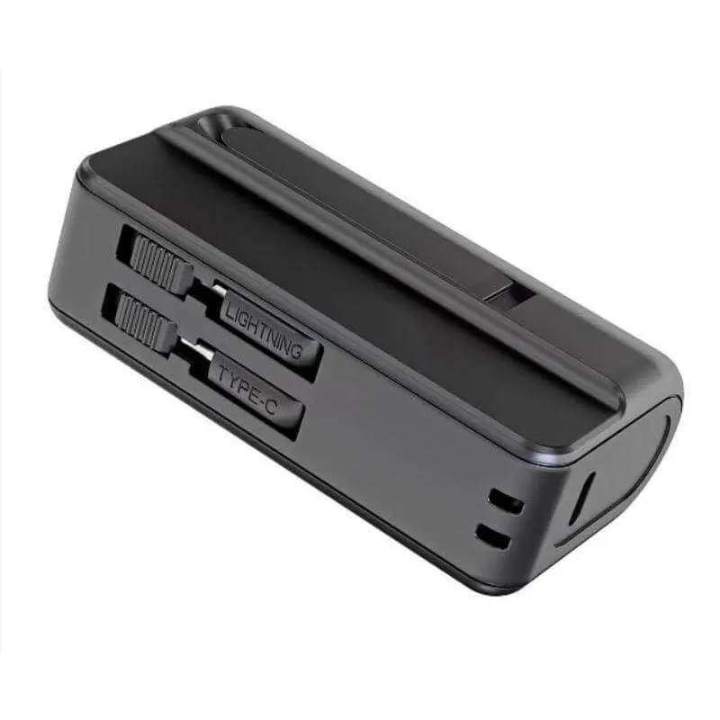 CAPSULE - @memorii 4500mAh Dual Connector Pocket Powerbank with Phone Stand.webp