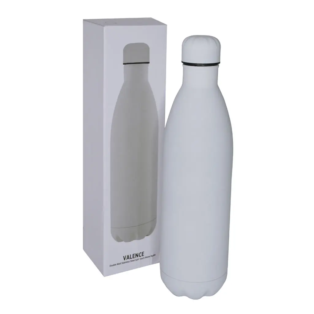 VALENCE - Soft Touch lnsulated Water Bottle - 1L - White (1).webp
