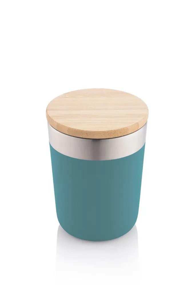 LAREN - Vacuum Coffee Tumbler With Bamboo Lid - Aqua Green (1).webp