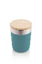LAREN - Vacuum Coffee Tumbler With Bamboo Lid - Aqua Green (1).webp