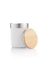 LAREN - Vacuum Coffee Tumbler With Bamboo Lid - White.webp