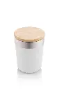 LAREN - Vacuum Coffee Tumbler With Bamboo Lid - White (1).webp