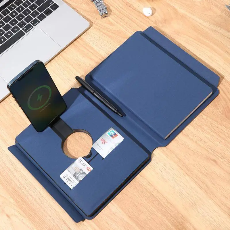 ONEX - Santhome Recycled 10000mAh 15W MagSafe Wireless A5 Organizer 32GB - Navy Blue (5).webp