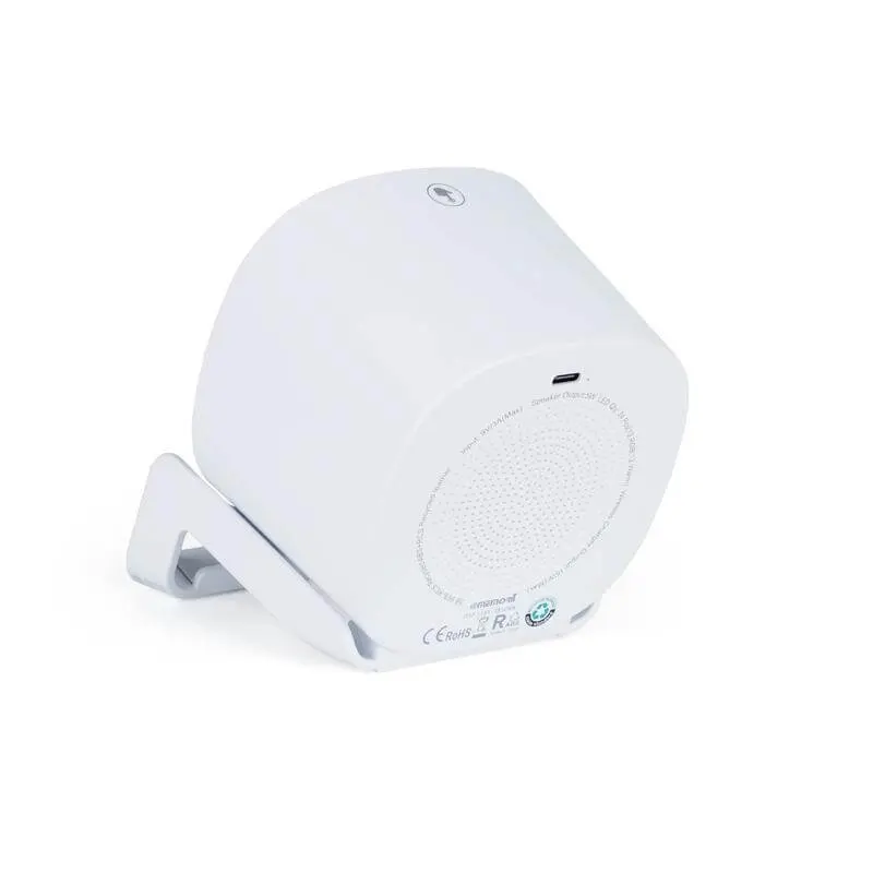 TASOVA - @memorii Recycled Leather 15W Wireless Charger Bluetooth Speaker - White-Tan (1).webp