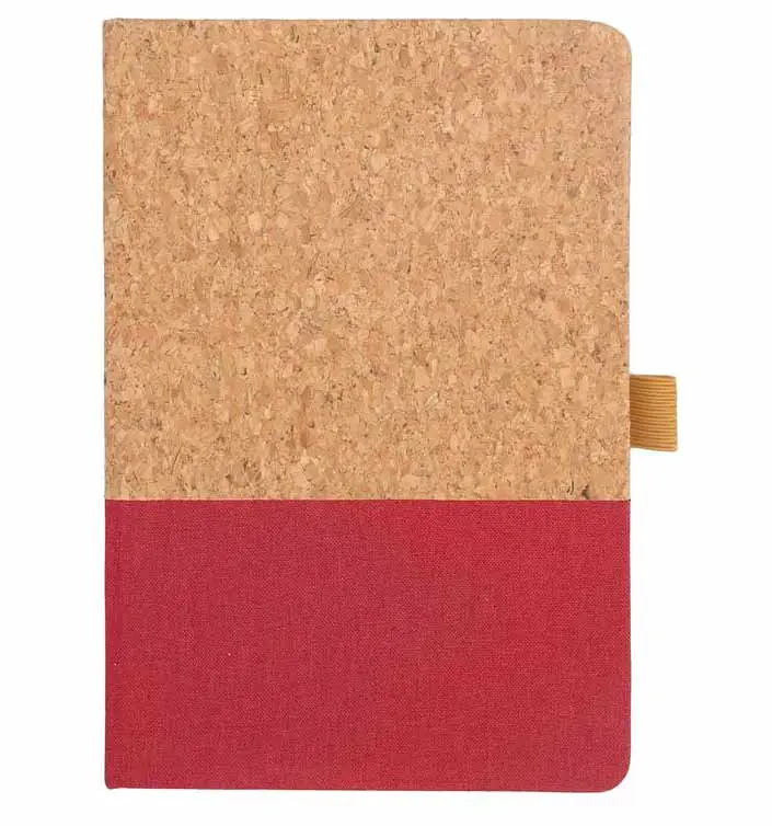 BORSA - eco-neutral A5 Cork Fabric Hard Cover Notebook and Pen Set - Red (4).webp
