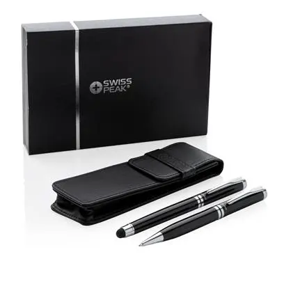 DUSCO SET - Swiss Peak Executive Pen Set - Black-Silver (4).webp