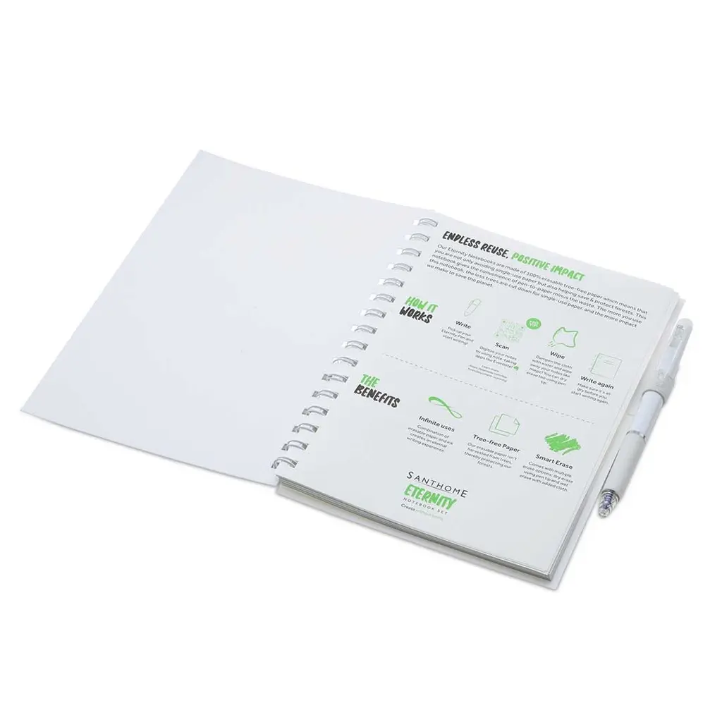 ETERNITY - Santhome Erasable Notebook & Pen Set (White).webp