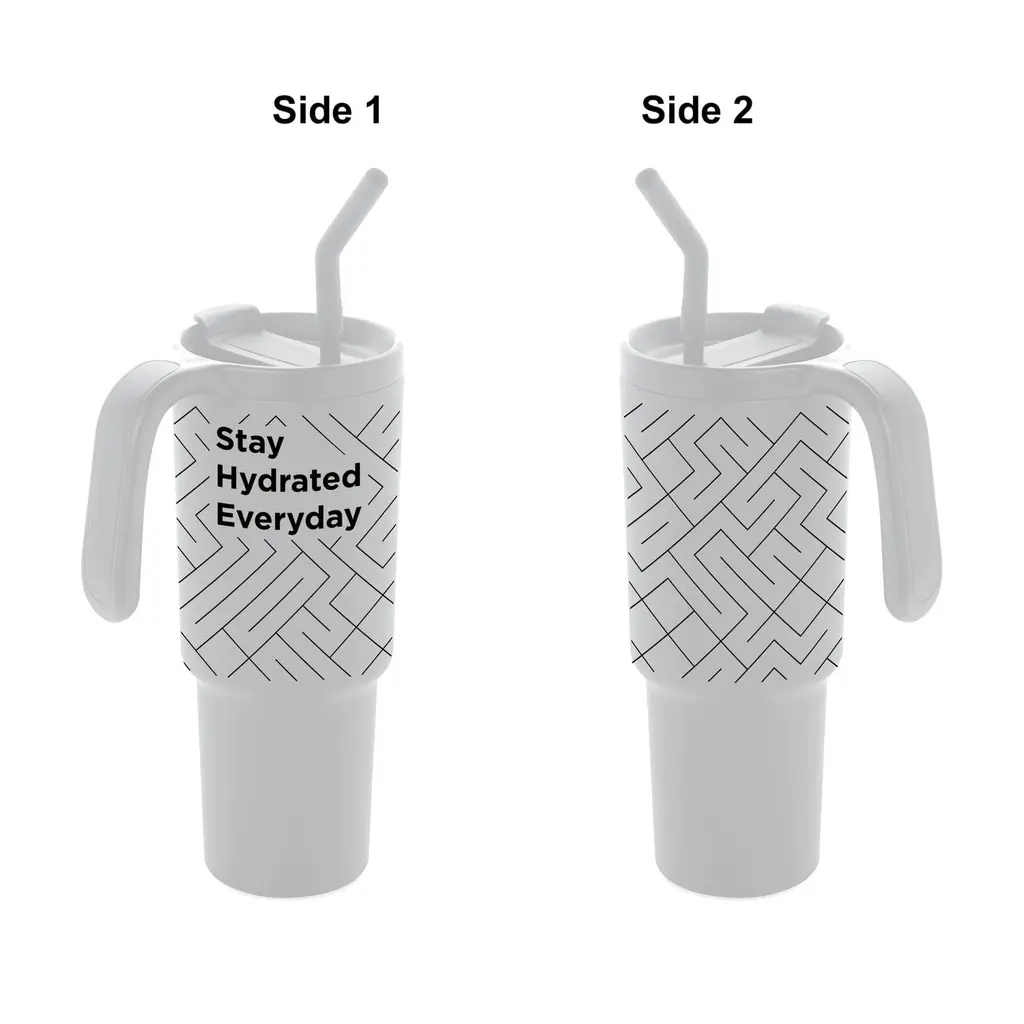 FORZA 360 - Hans Larsen Recycled Stainless Steel-PP Tumbler with 360 Branding - White (6).webp