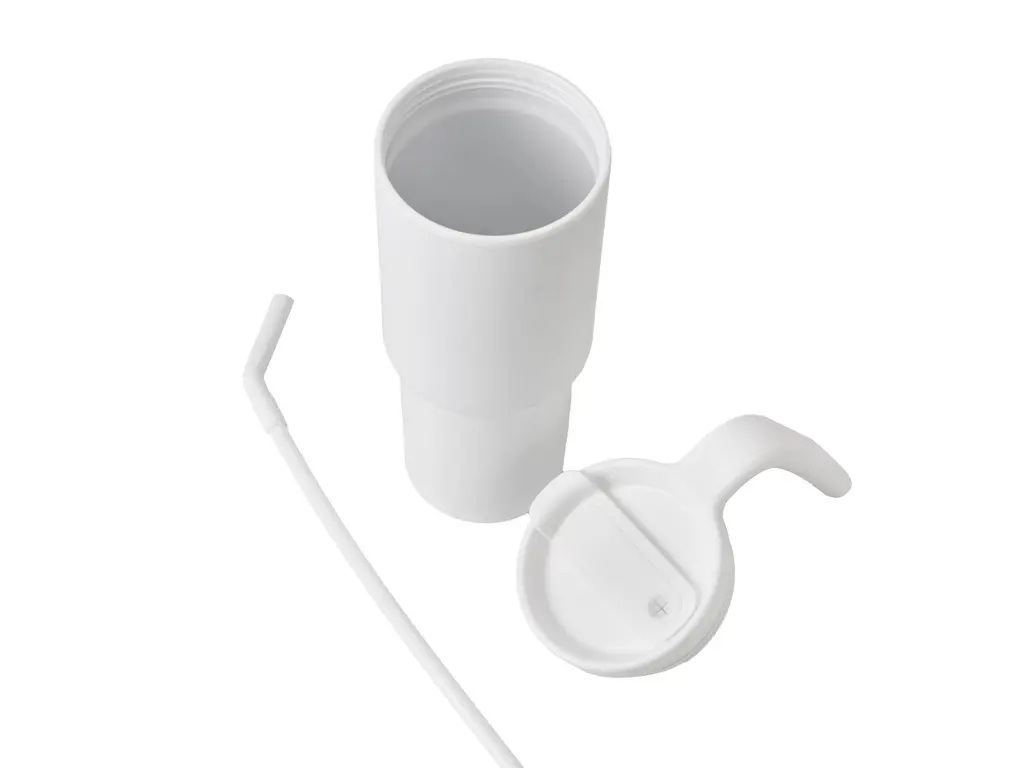 FORZA 360 - Hans Larsen Recycled Stainless Steel-PP Tumbler with 360 Branding - White (5).webp