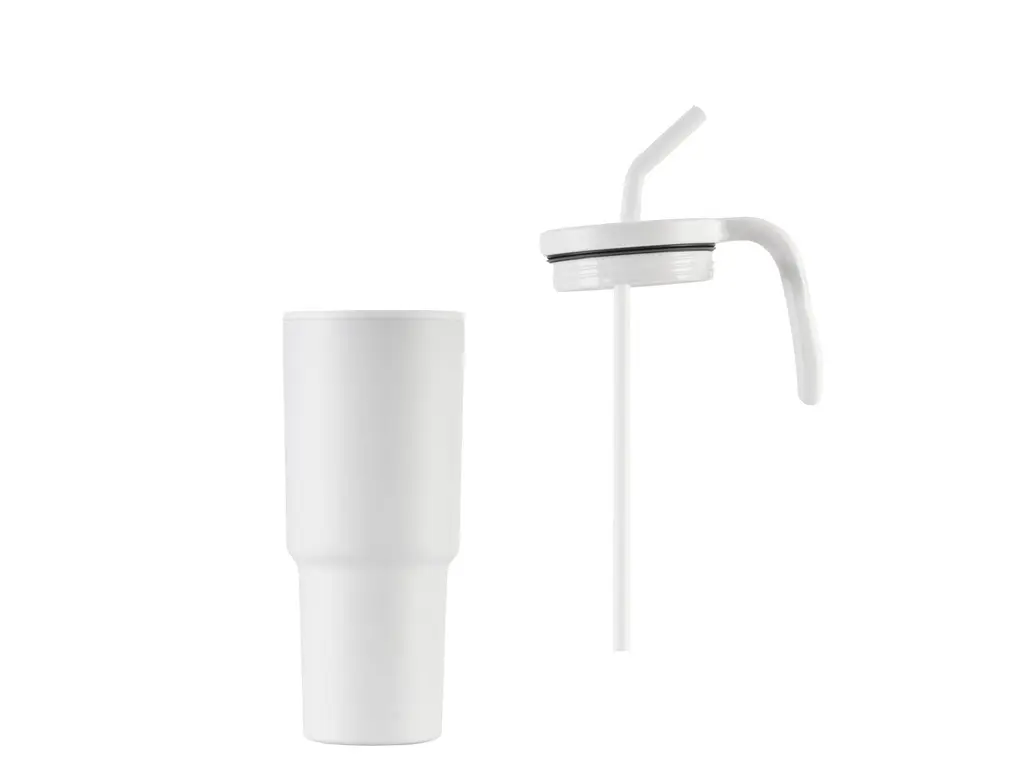 FORZA 360 - Hans Larsen Recycled Stainless Steel-PP Tumbler with 360 Branding - White (3).webp