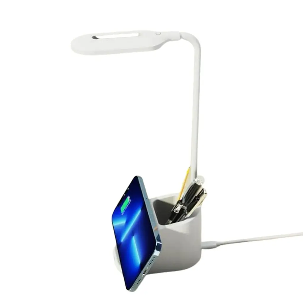 ALMERE - Giftology 3-in-1 Desk Lamp with 15W Wireless Charger & Pen Holder - White  (1).webp