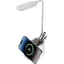 [ITWC 1226] ALMERE - Giftology 3-in-1 Desk Lamp with 15W Wireless Charger & Pen Holder - White .webp