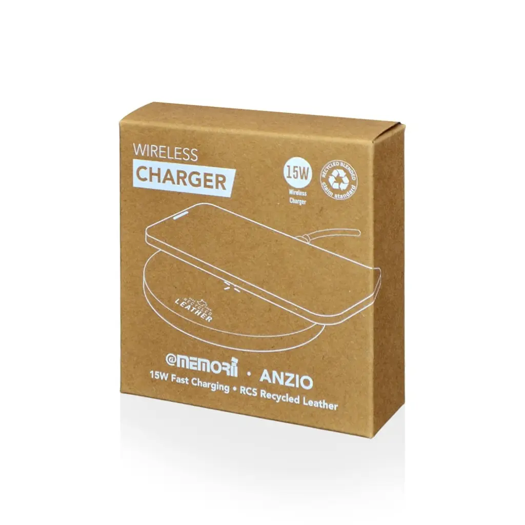 ANZIO - Recycled Leather 15W Wireless Charger - Black.webp
