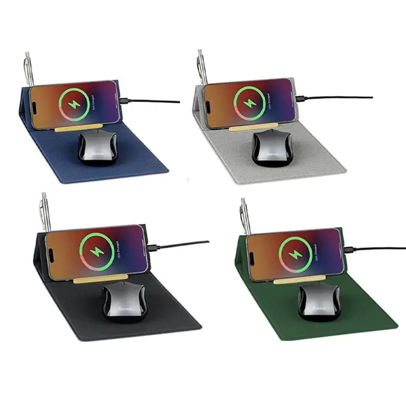 BLACE - CHANGE ZERO Recycled PU 15W Wireless Mousepad & Desk Organizer - Black (2).webp