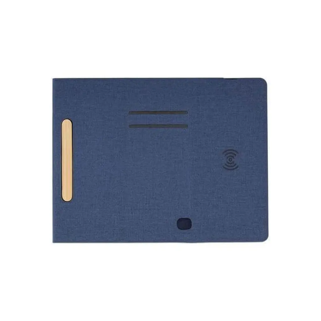 BLACE - CHANGE ZERO Recycled PU 15W Wireless Mousepad & Desk Organizer - Navy Blue.webp