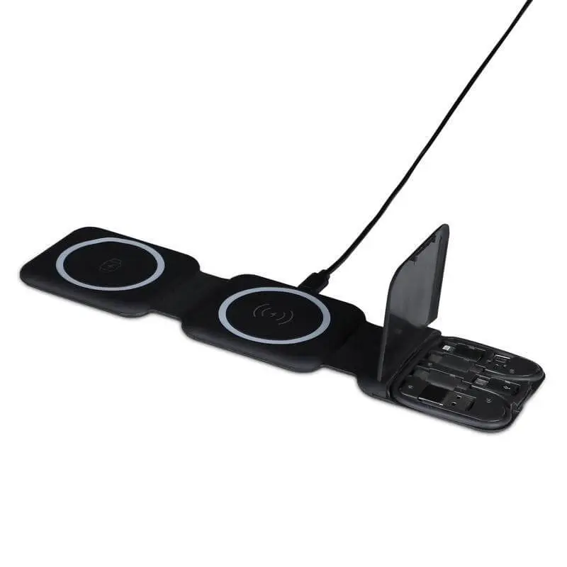 BOLERO - @memorii 2 in 1 Wireless Charger with Multi Cable Set - Black (3).webp