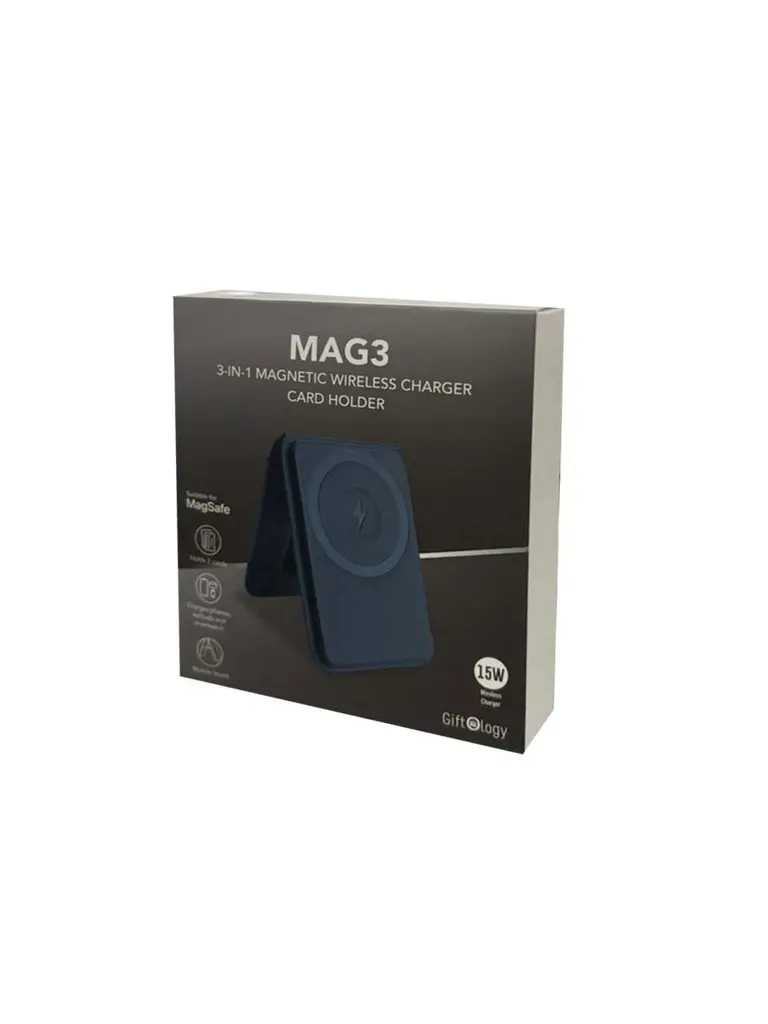 MAG3 - Giftology 3-in-1 Magnetic Wireless Charger Card Holder - Navy (8).webp