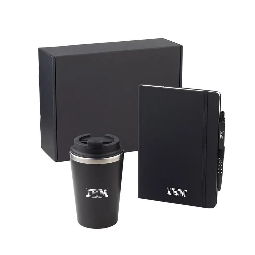KOKSI - Giftology Set of Double Walled Tumbler, A5 Notebook and Pen - Black (6).webp
