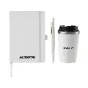 KOKSI - Giftology Set of Double Walled Tumbler, A5 Notebook and Pen - White (2).webp