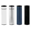 KOVEL - Giftology Double Walled Insulated Flask with Temperature Lid - Silver (1).webp