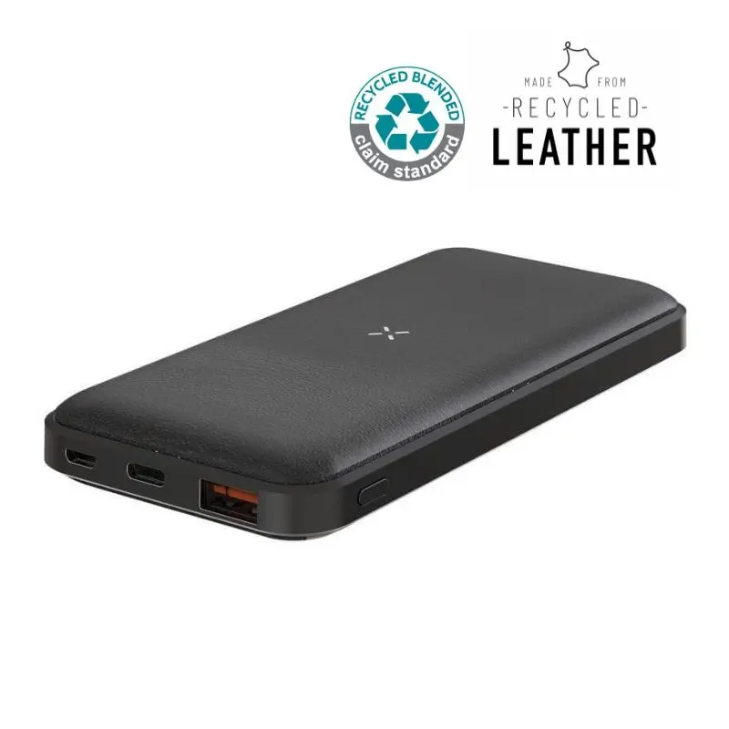 ALBECK -@ RECYCLE LEATHER 10000MAH - BLACK/BLACK