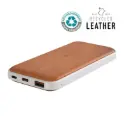 ALBECK - @ RECYCLED LEATHER 10000 MAH - WHITE/TAN