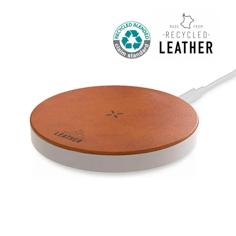 ANZIO 15W WIRELESS CHARGER - WHITE/TAN