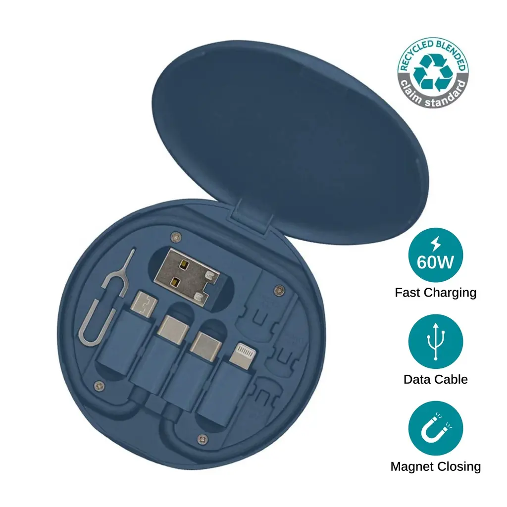 @MEMORII TRAVIRA MULTI CABLE TRAVEL SET - NAVY