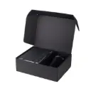 KOKSI-GIFTOLOGY SET OF DOUBLE WALLED TUMBLER,A5 NOTEBOOK AND PEN-BLACK