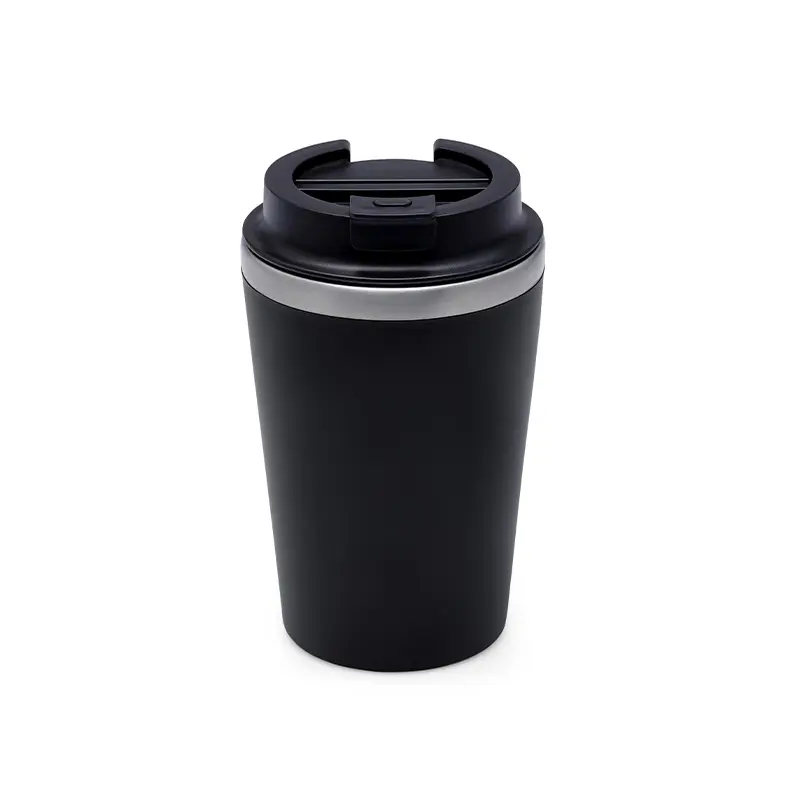 MOSS-GIFTOLOGY STEEL/PP DOUBLE WALL TUMBLER-350ML BLACK