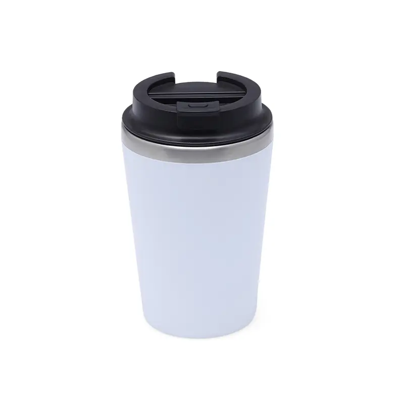 MOSS-GIFTOLOGY STEEL/PP DOUBLE WALL TUMBLER-350ML-WHITE