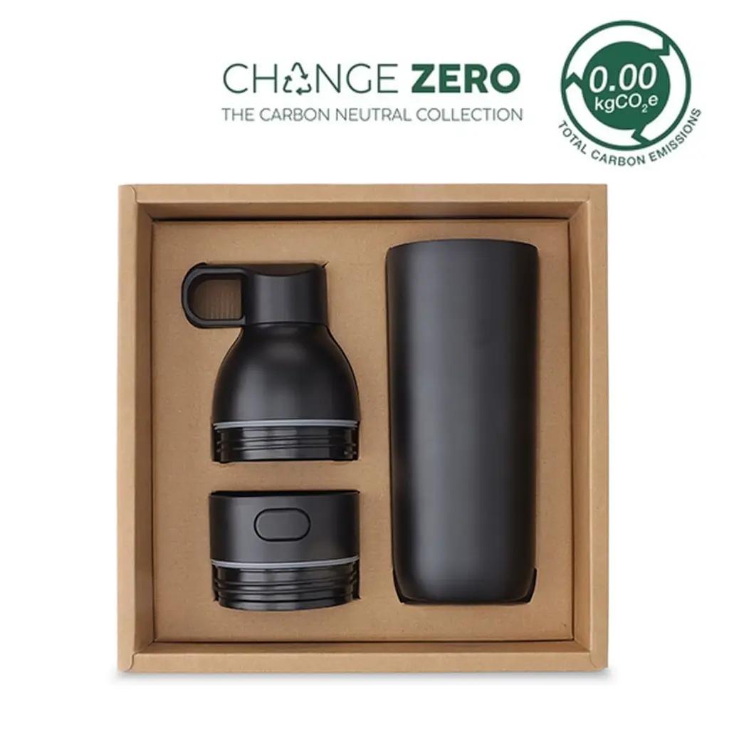 RUVO-CHANGE ZERO 2-IN-1 MODULAR HYDRATION GIFT SET- BLACK
