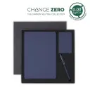 TESSIN-CHANGE ZERO SUSTAINABLE GIFT SET WITH REFILLABLE NOTEBOOK,PEN&CARD HOLDER-NAVY