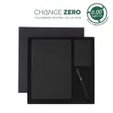 TESSIN-CHANGE ZERO SUSTAINABLE GIFT SET WITH REFILLABLE NOTEBOOK,PEN&CARD HOLDER-BLACK
