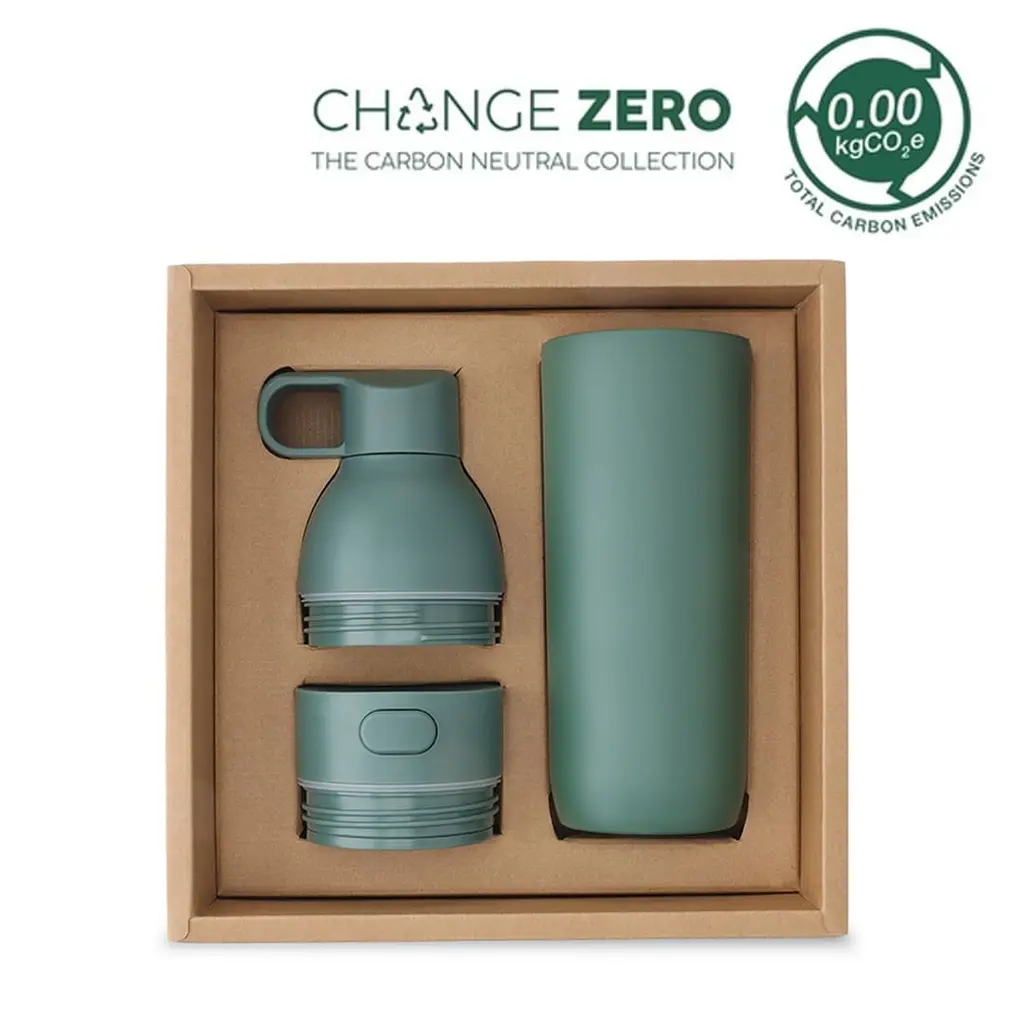 RUVO-CHANGE ZERO 2-IN-1 MODULAR HYDRATION GIFT SET- DARK GREEN