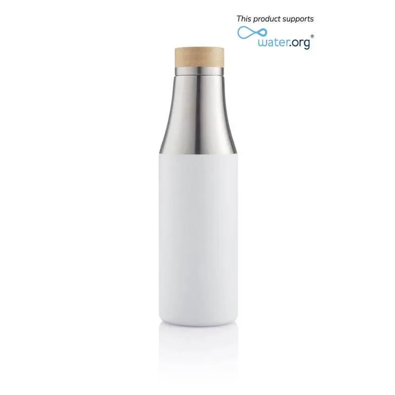 R-BREDA-CHANGE COLLECTION RECYCLED INSULATED WATER BOTTLE-WHITE