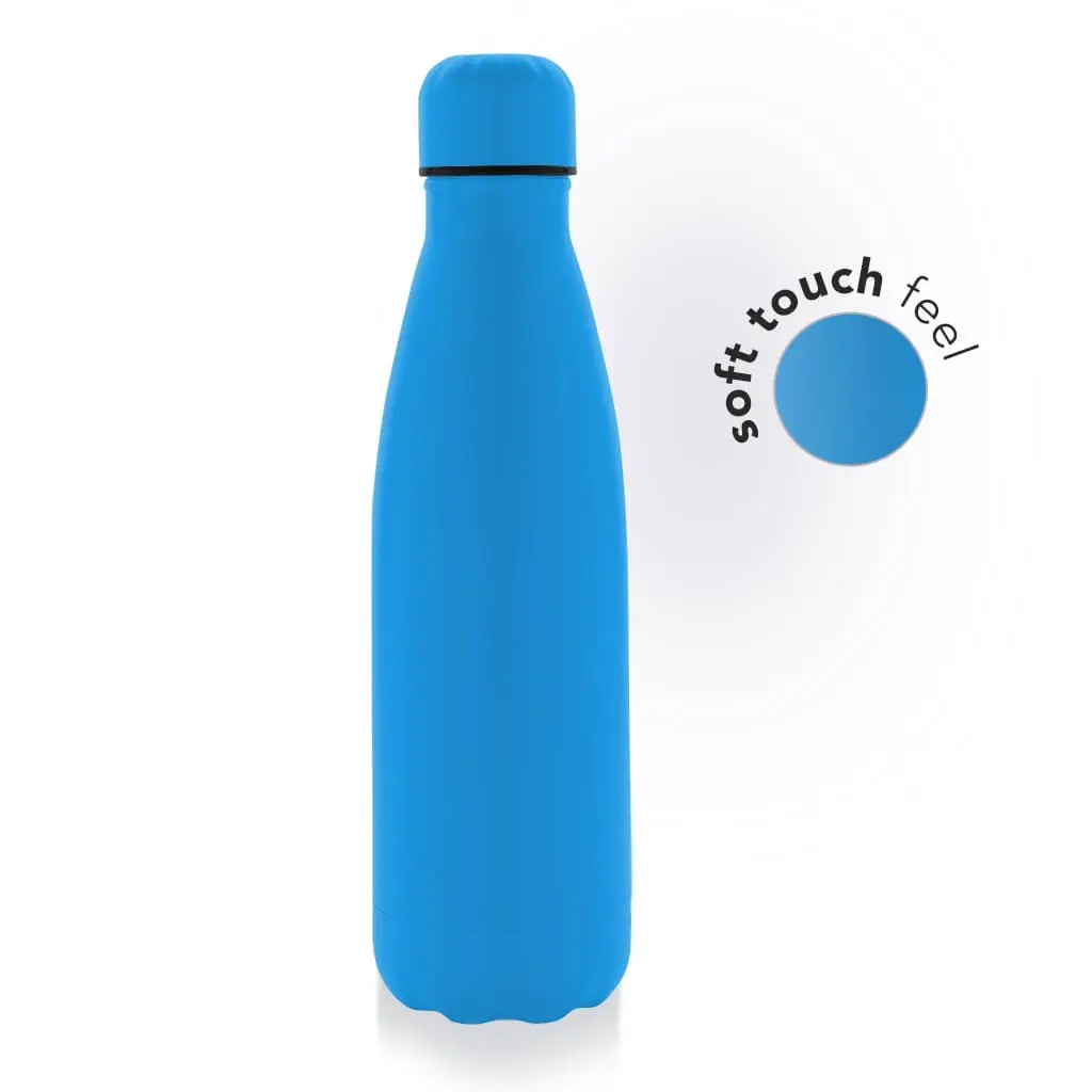 GRODNO - SOFT TOUCH INSULATED WATER BOTTLE - OCEAN BLUE