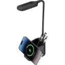 ALMERE - Giftology 3-in-1 DESK LAMP WITH 15W WIRELESS CHARGER & PEN HOLDER-Black
