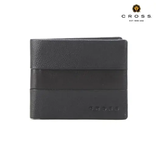 CROSS ELY SLIM LEATHER WALLET - BLACK
