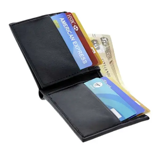 GIFTOLOGY GENUINE LEATHER WALLET - BLACK