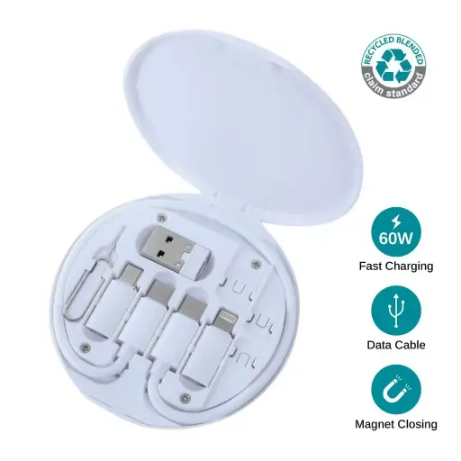 @MEMORII TRAVIRA MULTI CABLE TRAVEL SET - WHITE